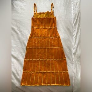 Jacquemus Tangerine and Sunburst Mini Dress